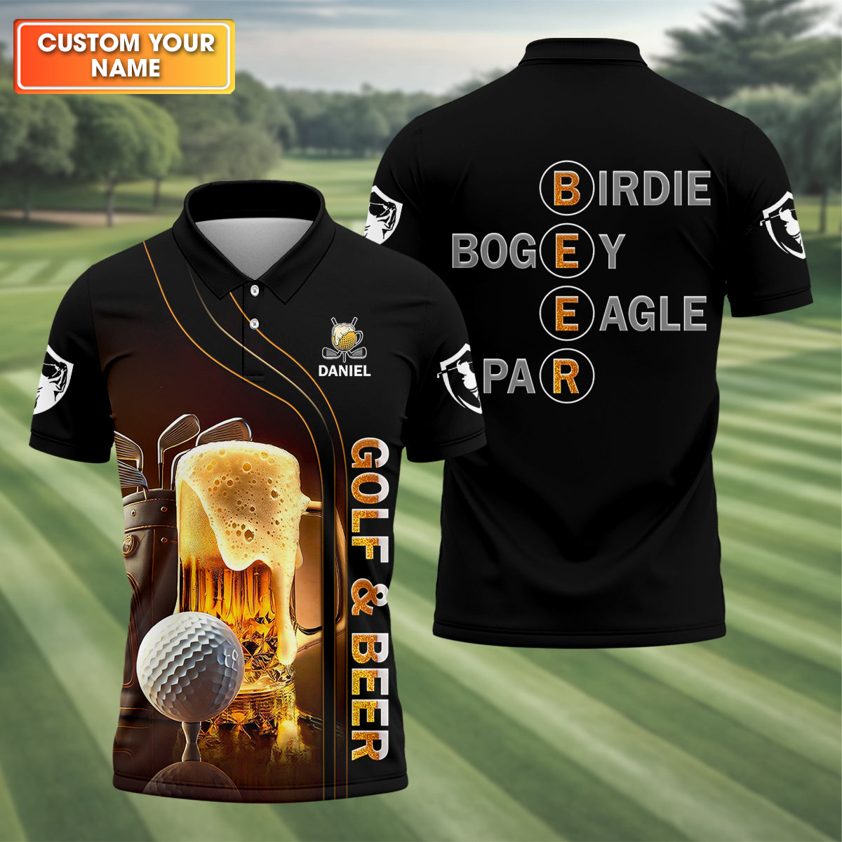 Golf And Beer Custom Zipper Hoodie Golf Shirt, Funny Golf Shirt, Gift For Golfers