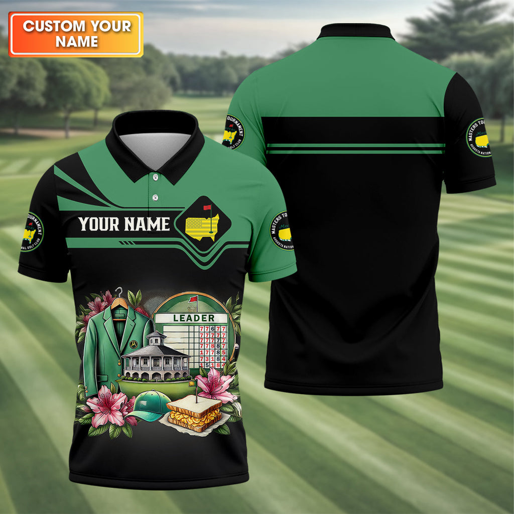 Augusta Golf Tournament Custom Men's Golf Polo Shirt, Funny Golf Shirt, Gift For Golf Lovers