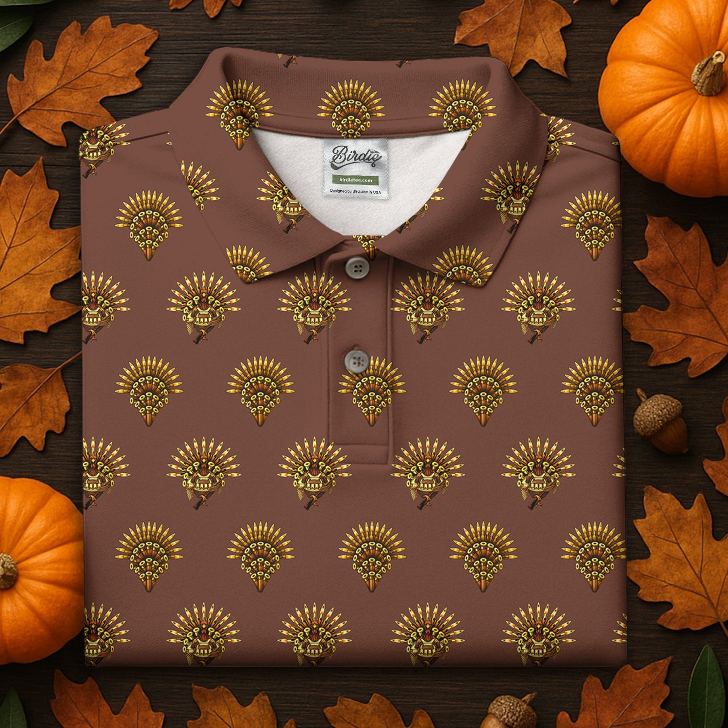 Army Turkey Thanksgiving Golf Tops For Men, Fun Golf Shirts For Men, Christmas Golf Shirt, Polo Shirts For Men