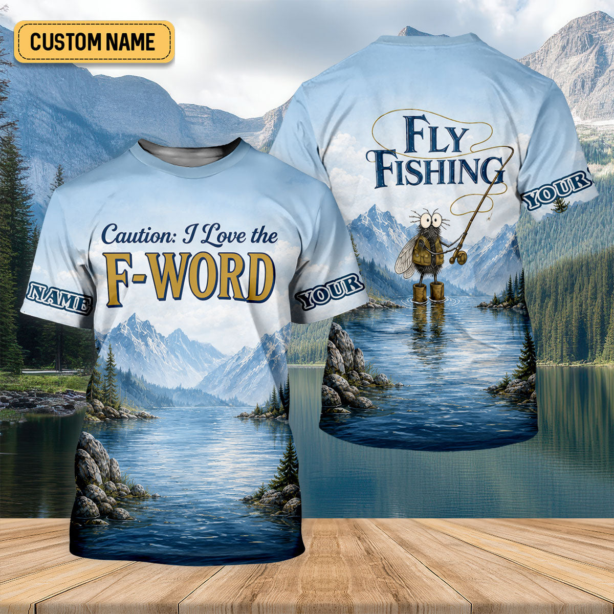 Caution I Love The F-Word Fly Fishing UPF Shirt, Womens Fishing Shirt, Fly Fishing Shirt