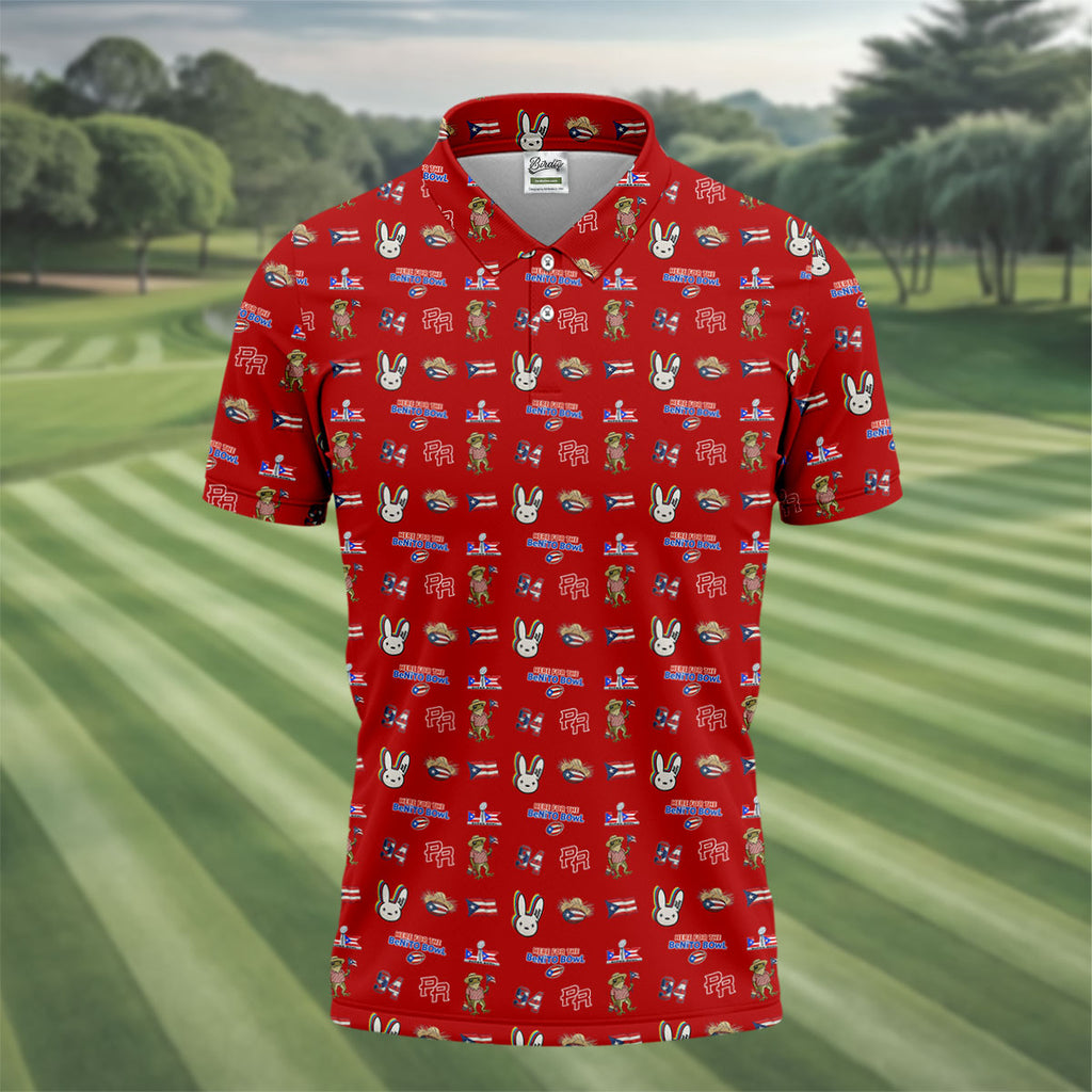 Here For The Benito Bowl Football Theme Red Men Polo, American Football League Gift Ideas For Football Fans