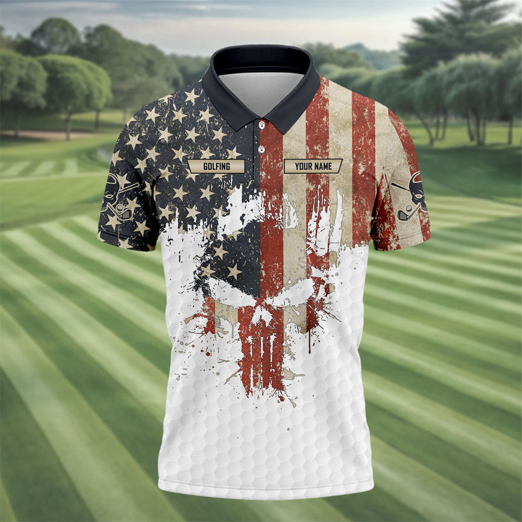 Golf Saved Me From Being A Pornstar Funny Golf Shirt, 250 Years Patriotic 4th Of July Golf Shirts For Men