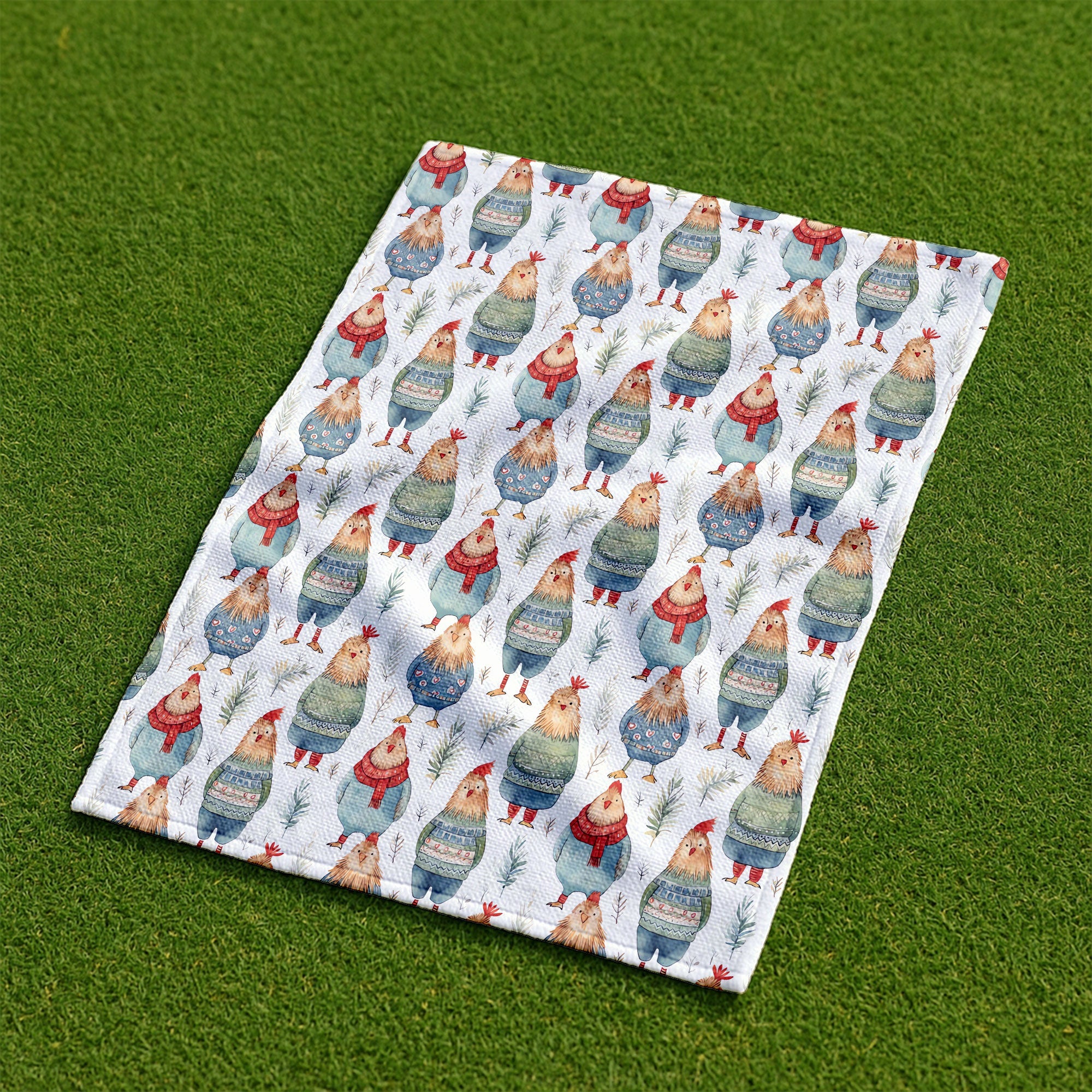 Chicken Cozy Funny Golf Towels, Golf Gift Ideas, Golfing Accessories, Christmas Golf Gift