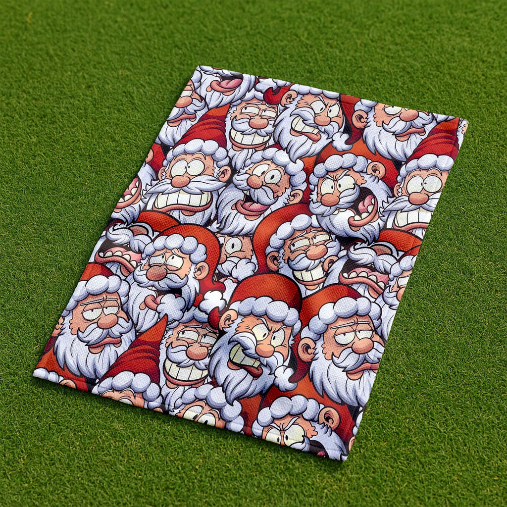 Santa Claus Face Funny Golf Towels, Golf Gift Ideas, Golfing Accessories, Christmas Golf Gift
