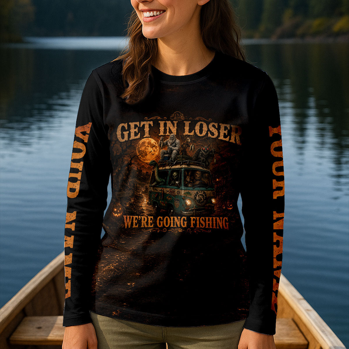 Get In Loser Were Going Fishing Halloween UPF Shirt, Funny Fishing Shirt, Womens Shirt