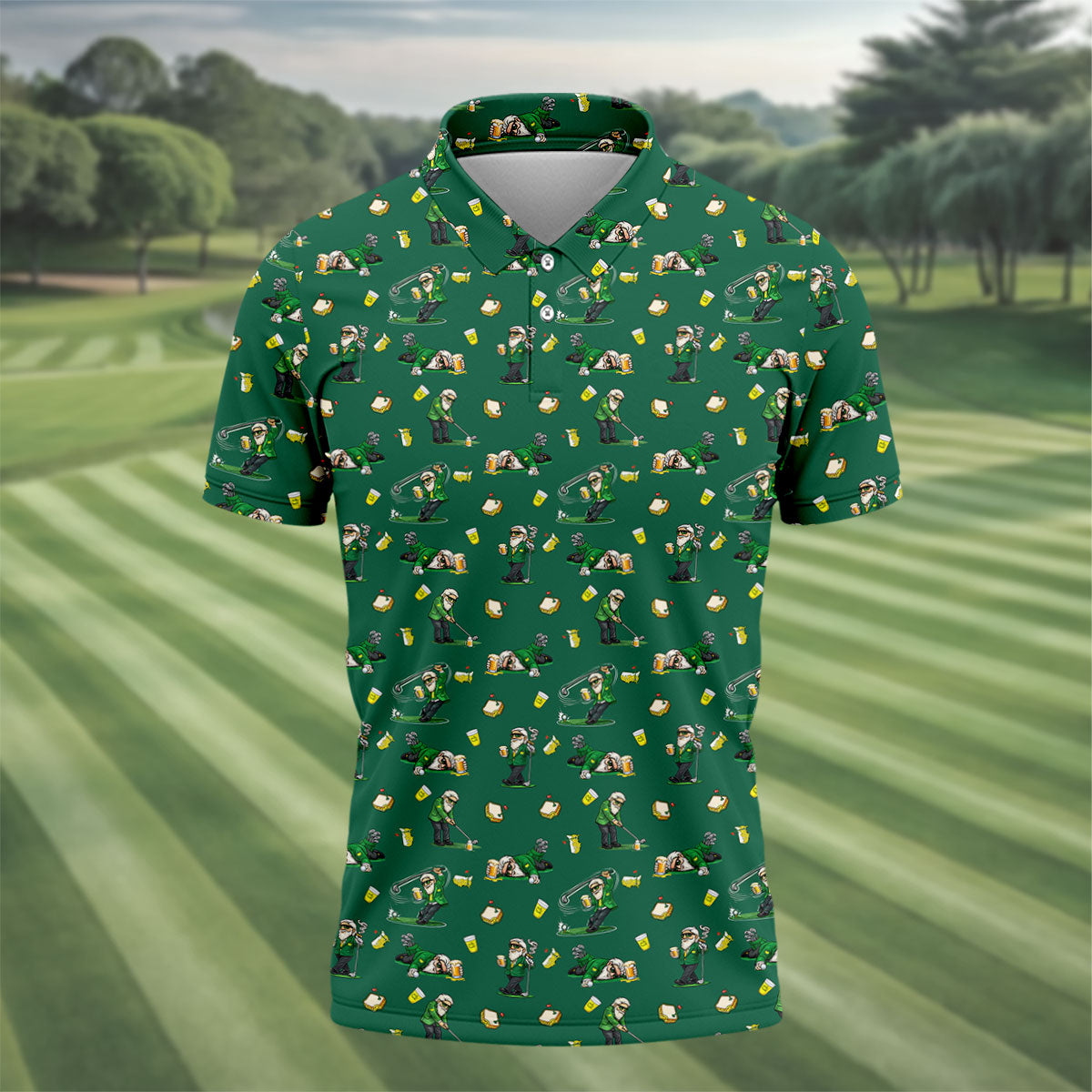 Funny Beer Pimento Cheese Golf Tournament Green Golf Shirt, Golf Shirts For Men, Polo ShirtFor Men