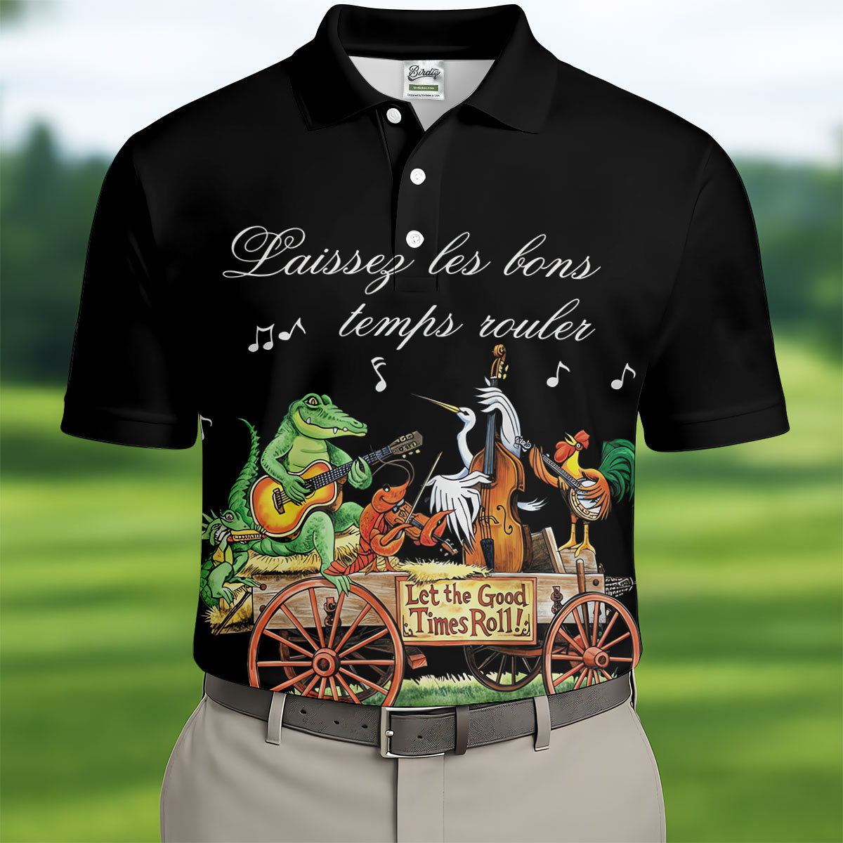 Let The Good Times Roll Animals Band Mardi Gras Celebrations Polo Shirts For Men, Golf Shirts For Men