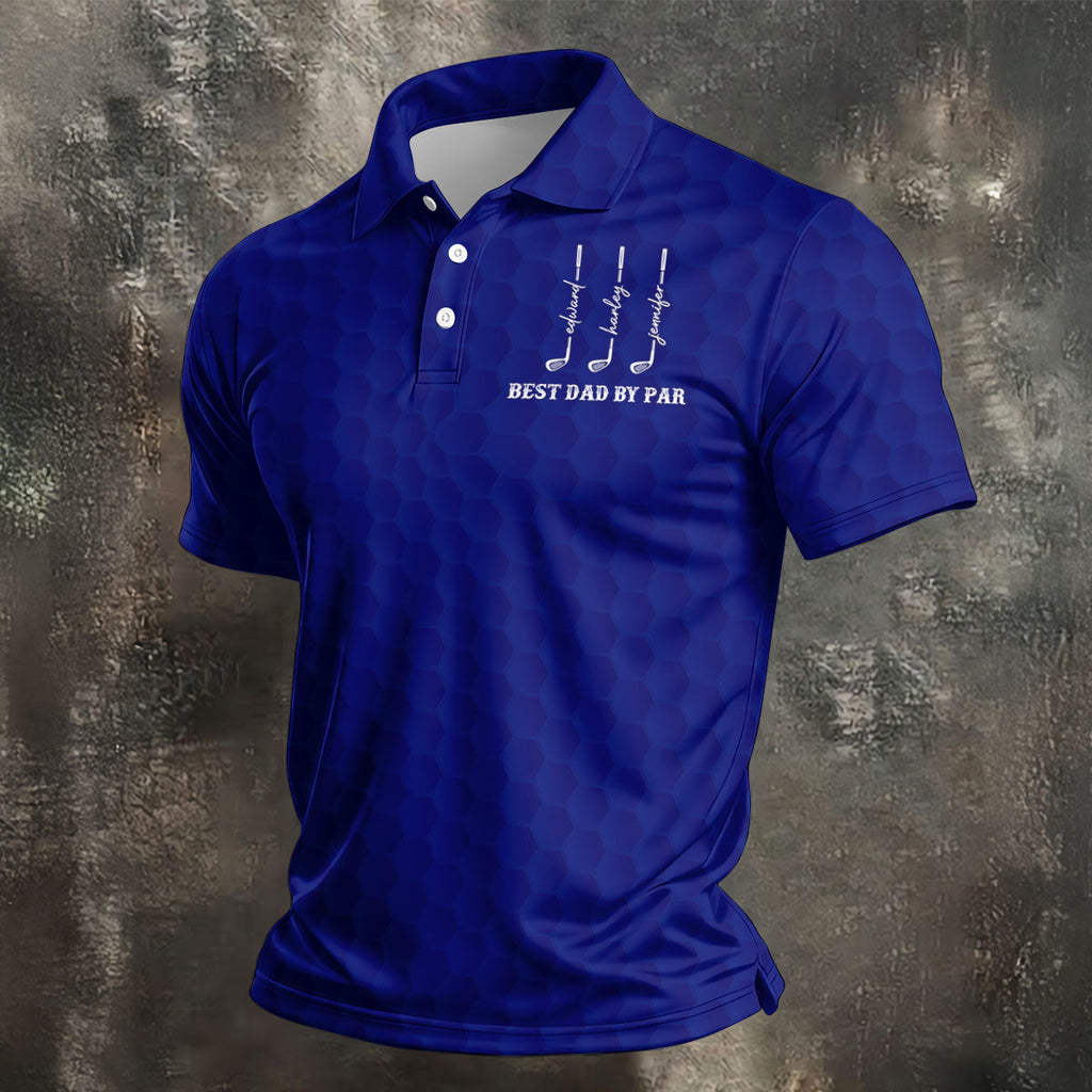 Best Dad By Par Father's Day Golf Shirt, Grandpa Golf Gift, Golf Gift For Dad, Polo Shirts For Men
