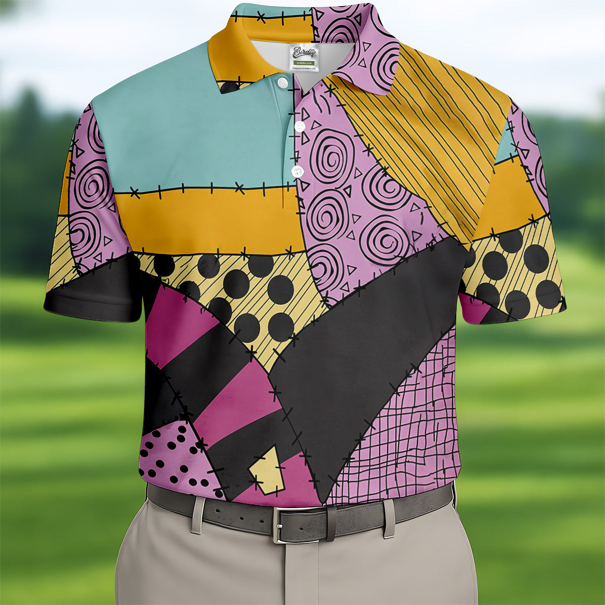 Pumpkin Queen Horror Cosplay Halloween Golf Shirt, Men's Funny Golf Shirts, Polo Shirts For Men