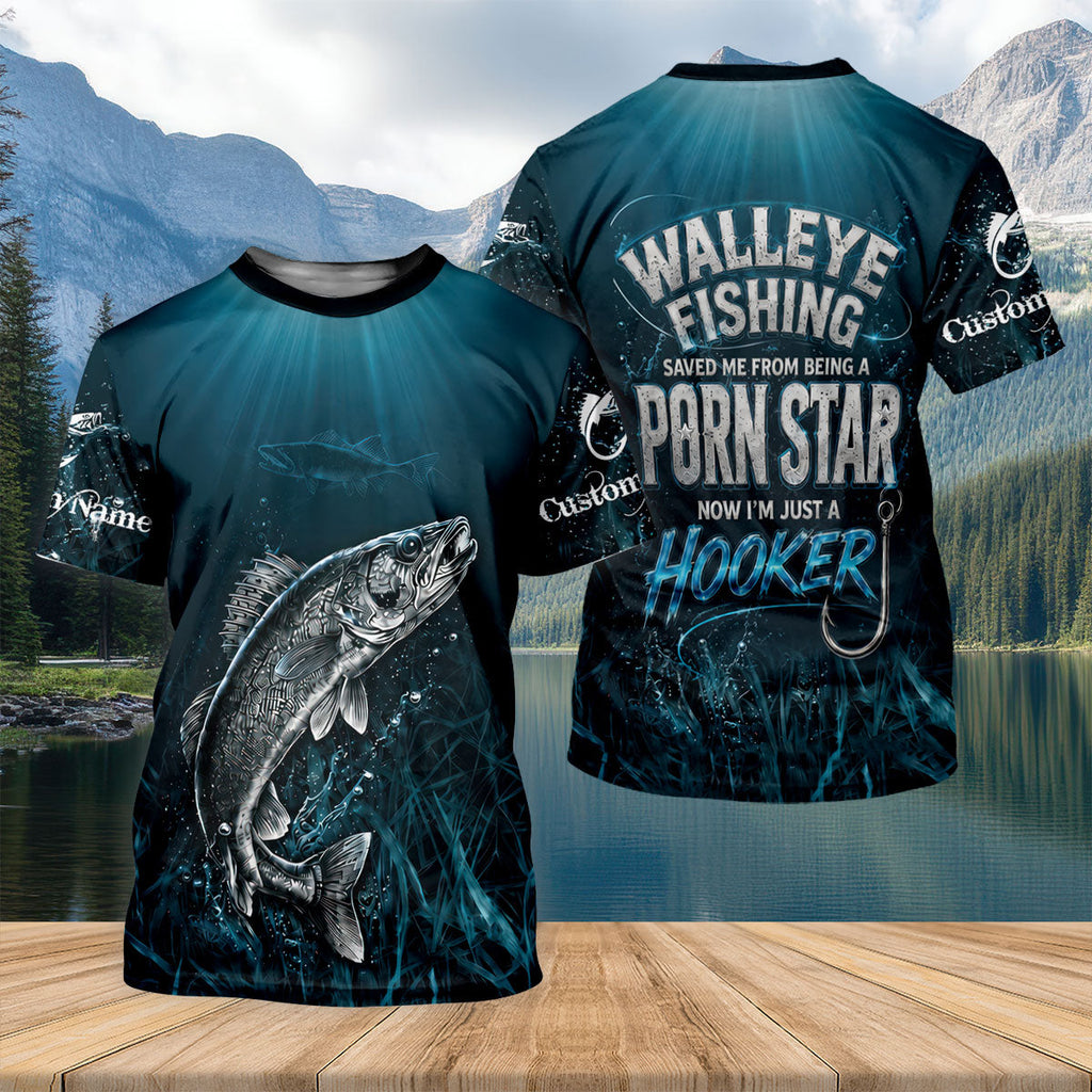 Walleye Fishing Saved Me Now I'm A Hooker UPF Shirt, Womens Fishing Shirt, Fishing Shirts
