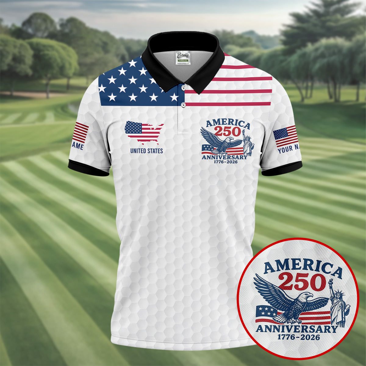 Descendant Of A Patriot Golf Tops For Men, America 250th Anniversary Golf Shirt, Polo Shirts For Men