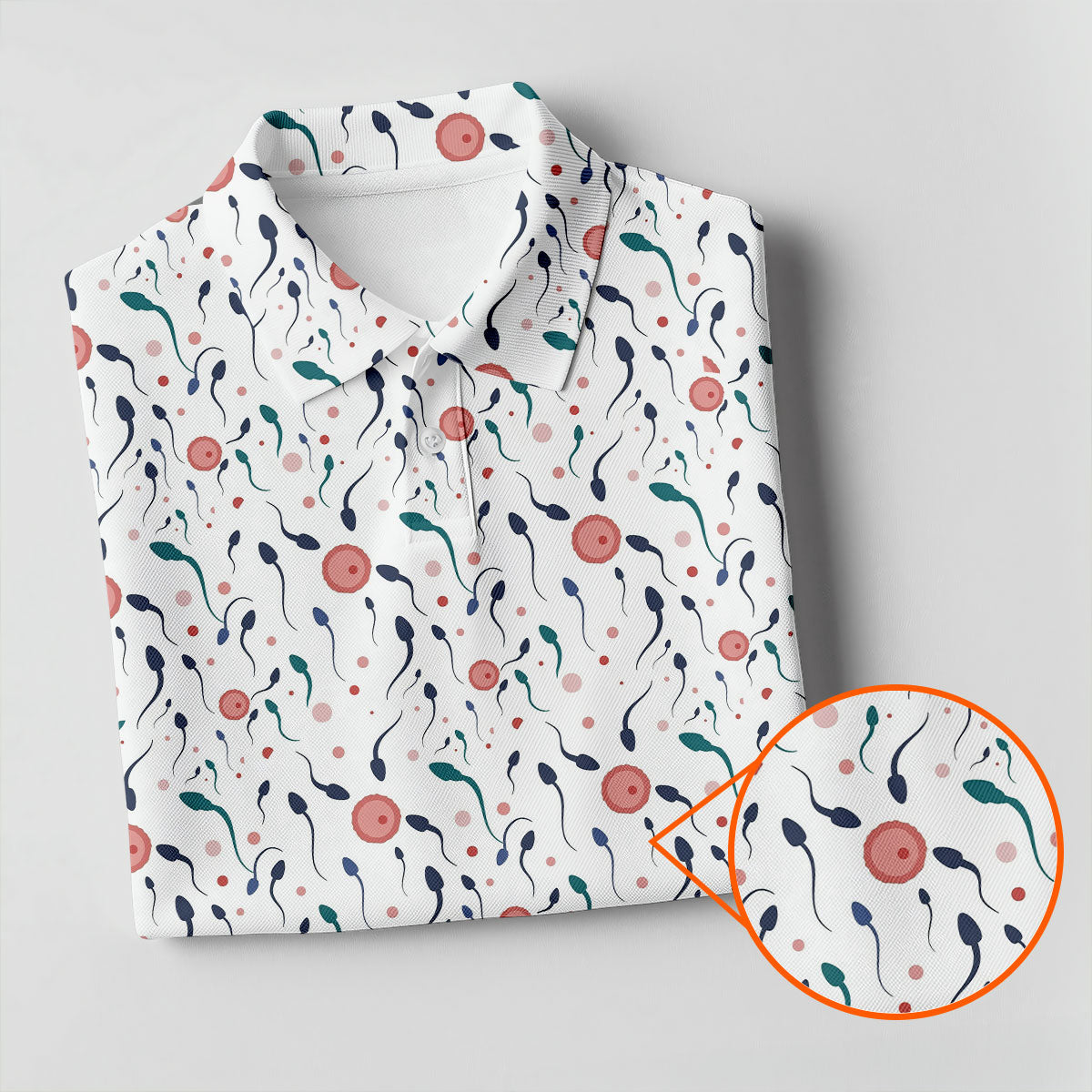 Funny Crazy Egg Fertilization White Golf Shirt, Golf Gifts For Valentine's Day, Polo Shirts For Men