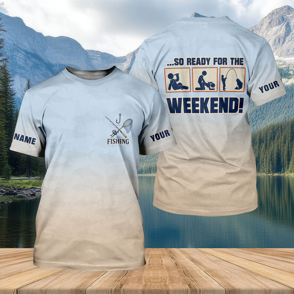 So Ready For The Weekend Fishing UPF Shirt, Womens Fishing Apparel, Fishing Sun Shirt