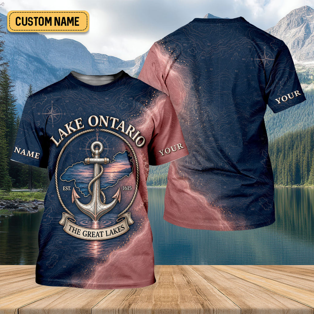 lake Ontario Great Lakes Fishing UPF Shirt, Performance Fishing Shirt, Womens Fishing Shirts
