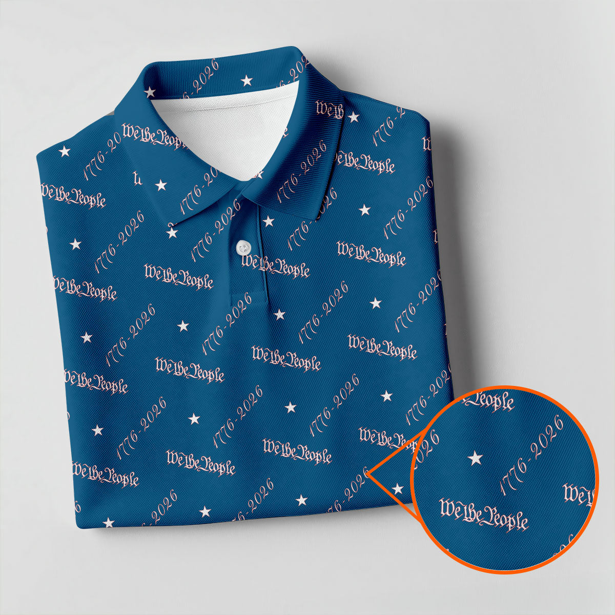 We The People 1776 2026 Patriotic Golf Polo Shirts, 250th Anniversary Polo Shirts For Men, Golf Shirts For Men