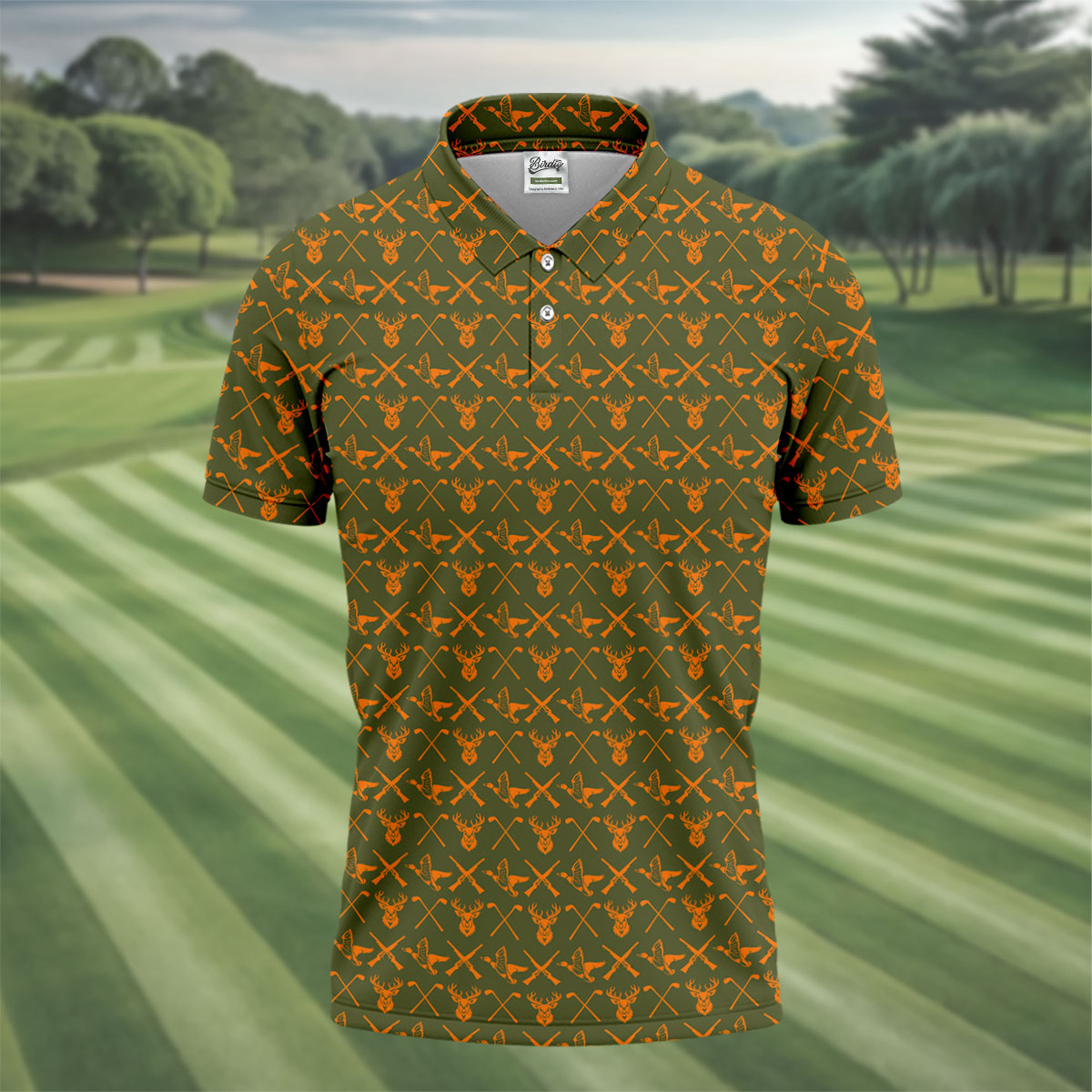 Duck And Deer Hunting Themed Golf Tops For Men, Golf Shirts For Men, Golf Gift For Dad