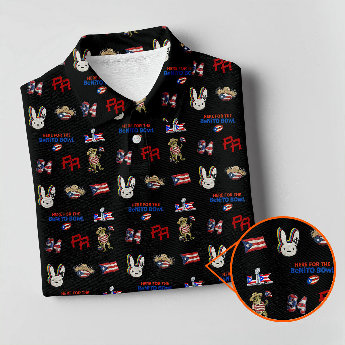 Here For The Benito Bowl Football Theme Black Men Polo, American Football League Gift Ideas For Football Fans