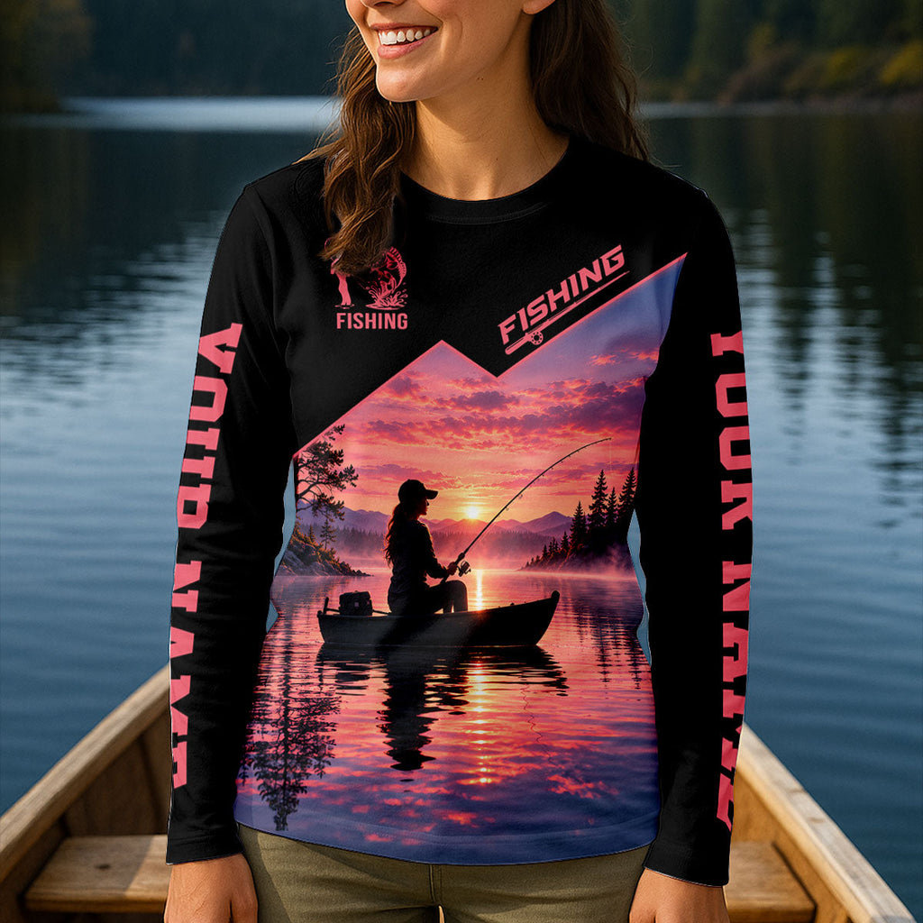 Move Over Boys Girl Shows How To Fish Pink UPF Shirt, Fishing Shirt For Women, Bass Fishing Shirt