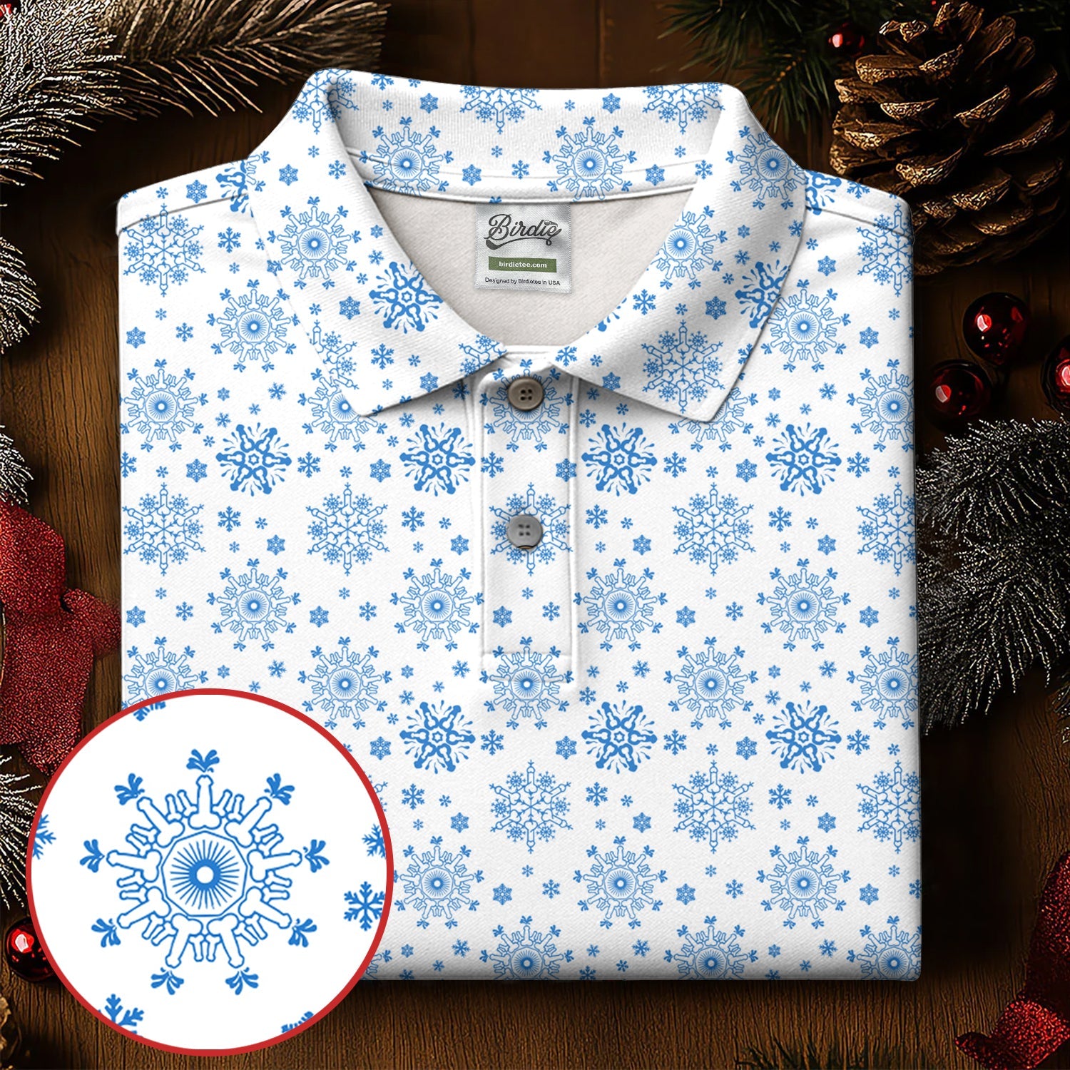 Dirty Funny Adult Humor Snowflakes White Golf Shirt, Fun Men's Golf Polos, Christmas Golf Shirt, Polo Shirts For Men