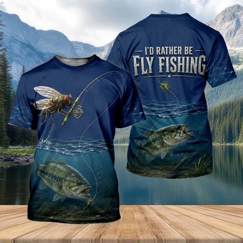 I'd Rather Be Fly Fishing UPF Shirt, Long Sleeve Fly Fishing Shirt, Womens Fishing Shirt