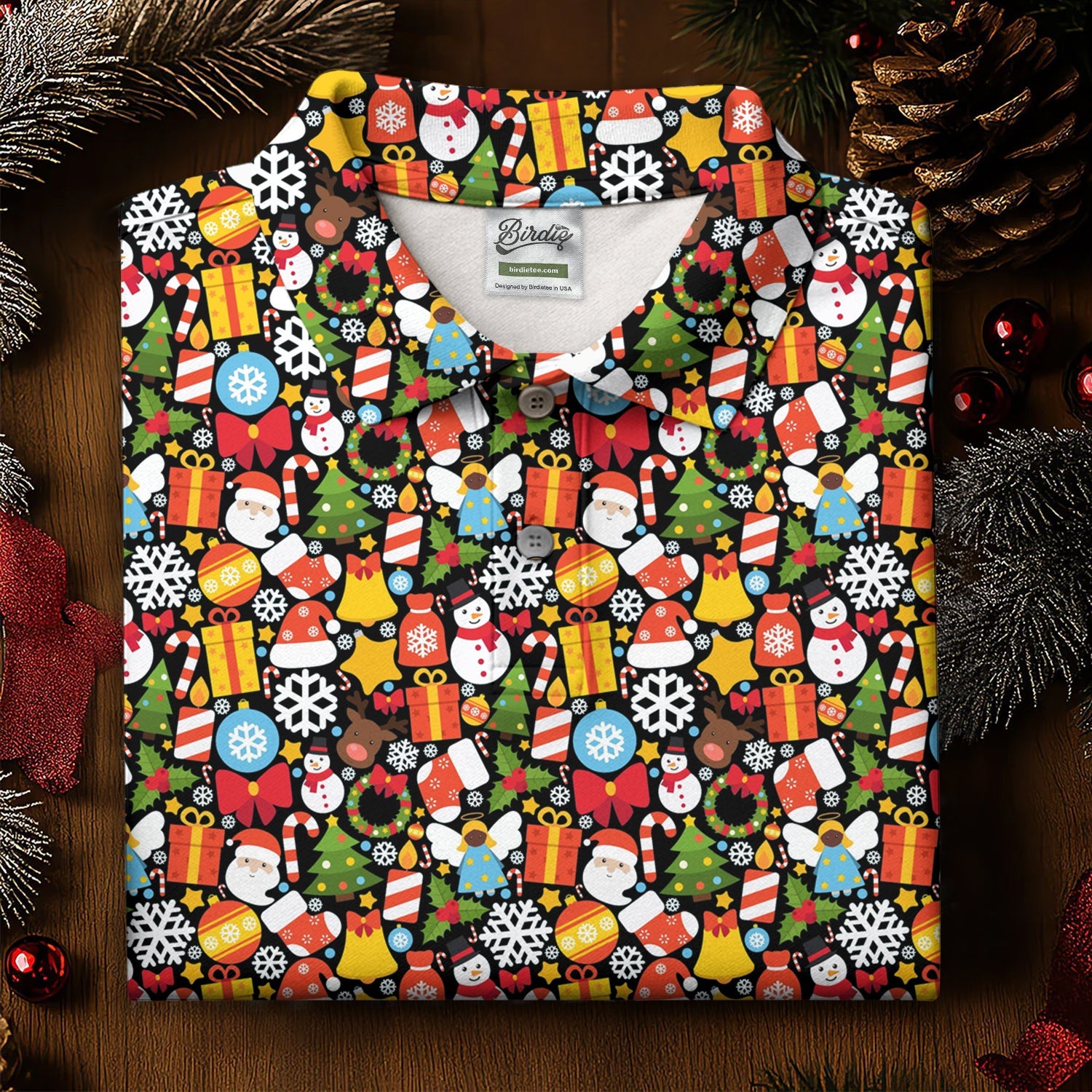 Festive Christmas Golf Tops For Men, Christmas Golf Shirt, Polo Shirts For Men, Golf Gift For Men