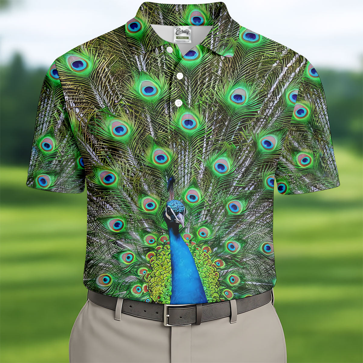 The Peacock Unique Golf Shirt, Golf Tops For Men, Golf Shirts For Men, Polo Shirts For Men