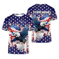 American Eagle And Star Custom Golf Polo ShirtGift For Golfers, Golf Gift Ideas, America 250 Anniversary Golf Shirt