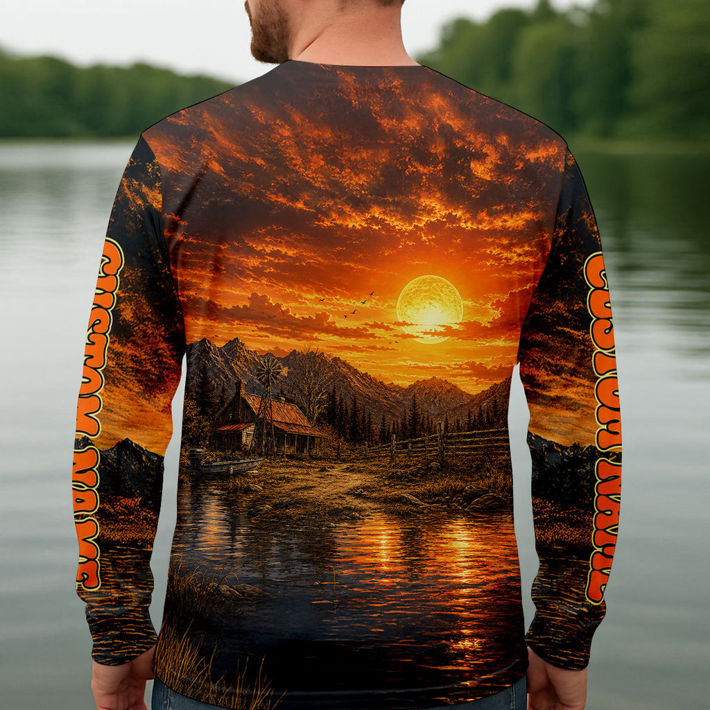 He's From Texas I Can Tell Horror Character UPF Shirt, Mens Fishing Shirt, Halloween Fishing Shirt