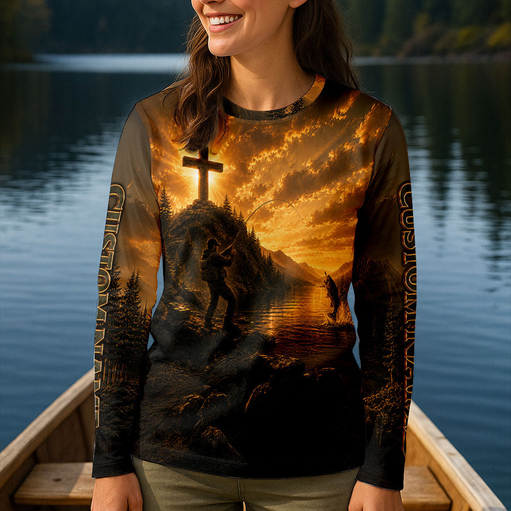 Custom He Called Me To Fish Matthew 419 UPF Shirt, Womens Fishing Shirt, Fishing Shirt