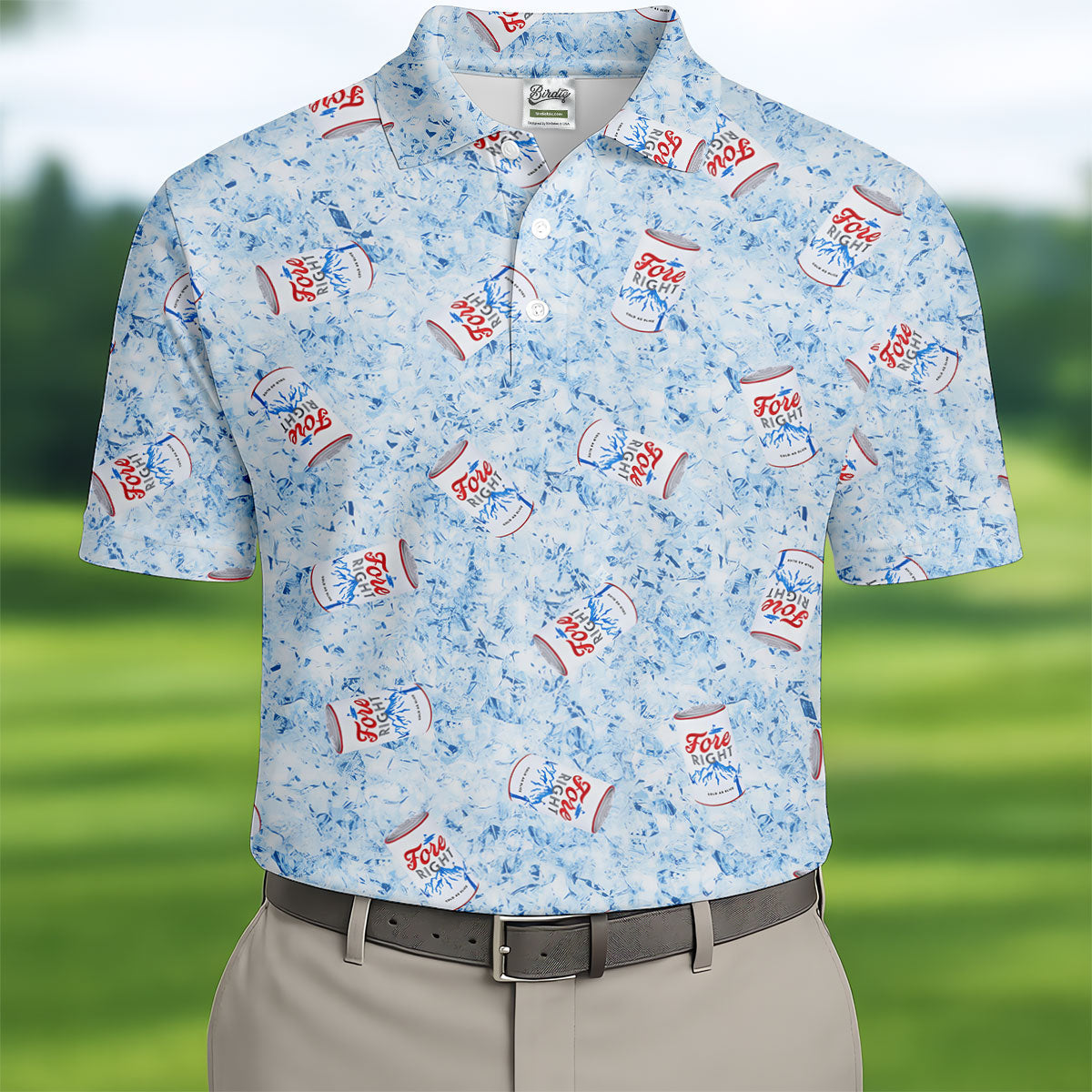 Fore Right Cold As Slice Golf Tops For Men, Men's Funny Golf Shirts, Golf And Beer Golf Shirts For Men
