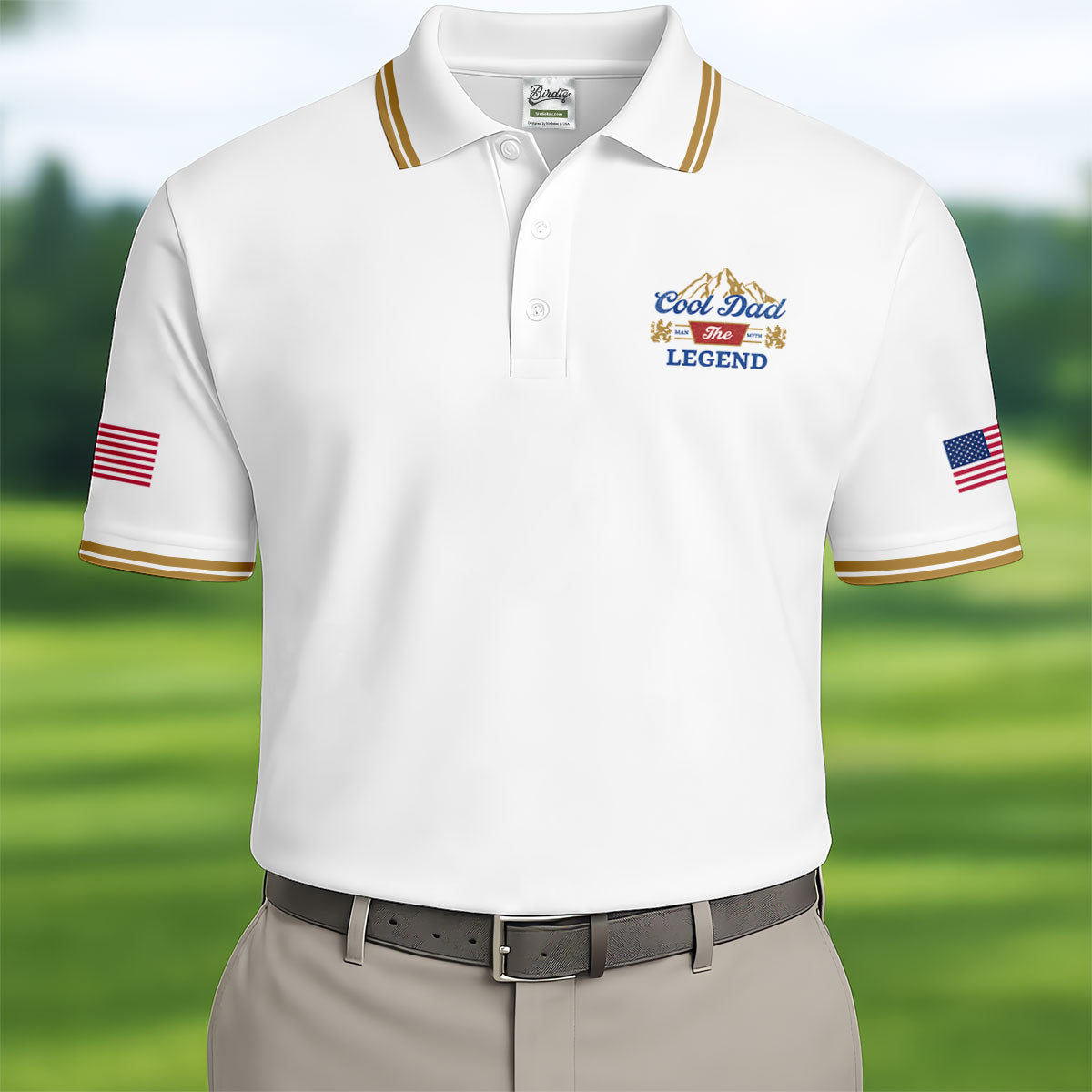 Cool Dad The Men The Myth The Legend Father's Day Golf Shirt, Golf Gift For Dad