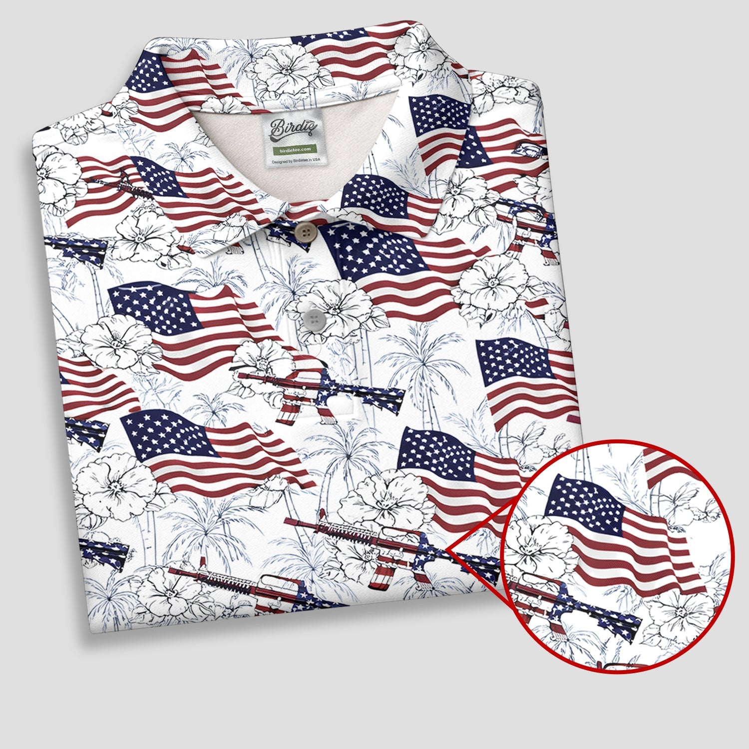 Hawaiian American Golf Tops For Men, 250th Anniversary Patriotic Golf Shirt, Polo Shirts For Men