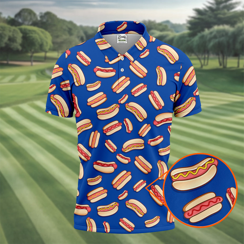 Sausage And Bun Hot Dog Fun Golf Shirt, Polo Shirts For Men, Golf Gift For Men, Golf Shirts For Men
