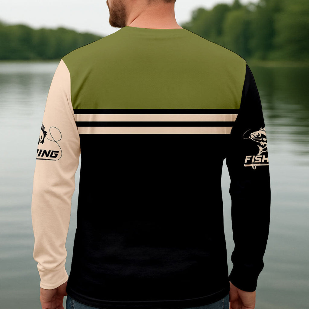 O Fish Iant Wedding Bass UPF Shirt, Long Sleeve Fishing Shirt, Fishing Shirts For Men
