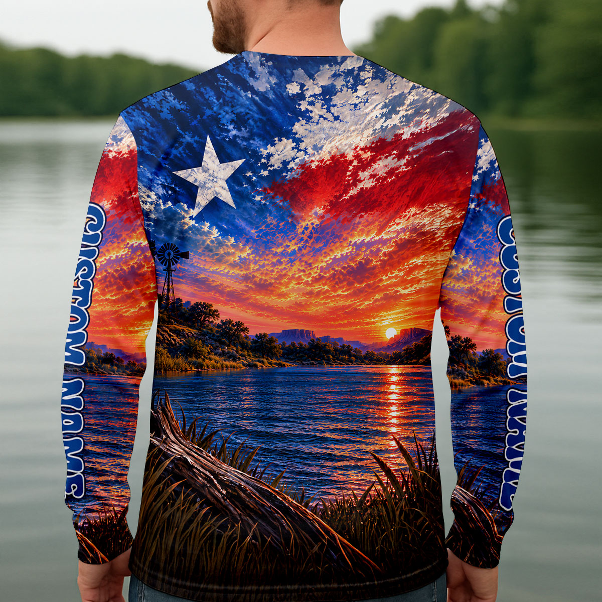 Shes From Texas I Can Tell Fishing UPF Shirt, Long Sleeve Fishing Shirt, Fishing Shirts For Men