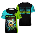 I Hate Golf Nice Shot I Love Golf, Custom Men's Golf Polo ShirtGolfing Apparel, Gift For Golf Lover