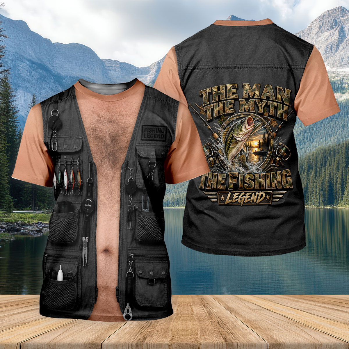 The Man The Myth The Fishing Legend UPF Shirt, Womens Fishing Shirt, Fishing Shirts