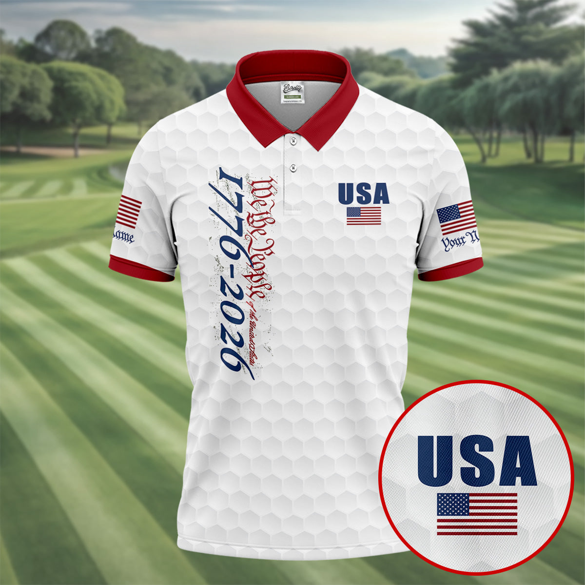 Descendant Of A Patriot Golf Tops For Men, 250 Years of America Golf Shirt, Patriotic Polo Shirts For Men
