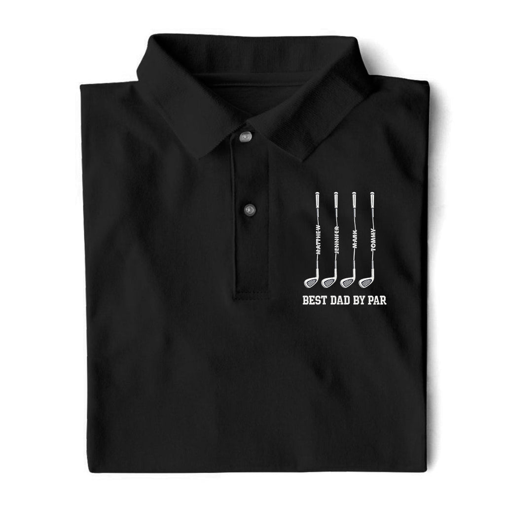 Best Dad By Par Father's Day Golf Shirt, Golf Gift For Dad, Polo Shirts For Men