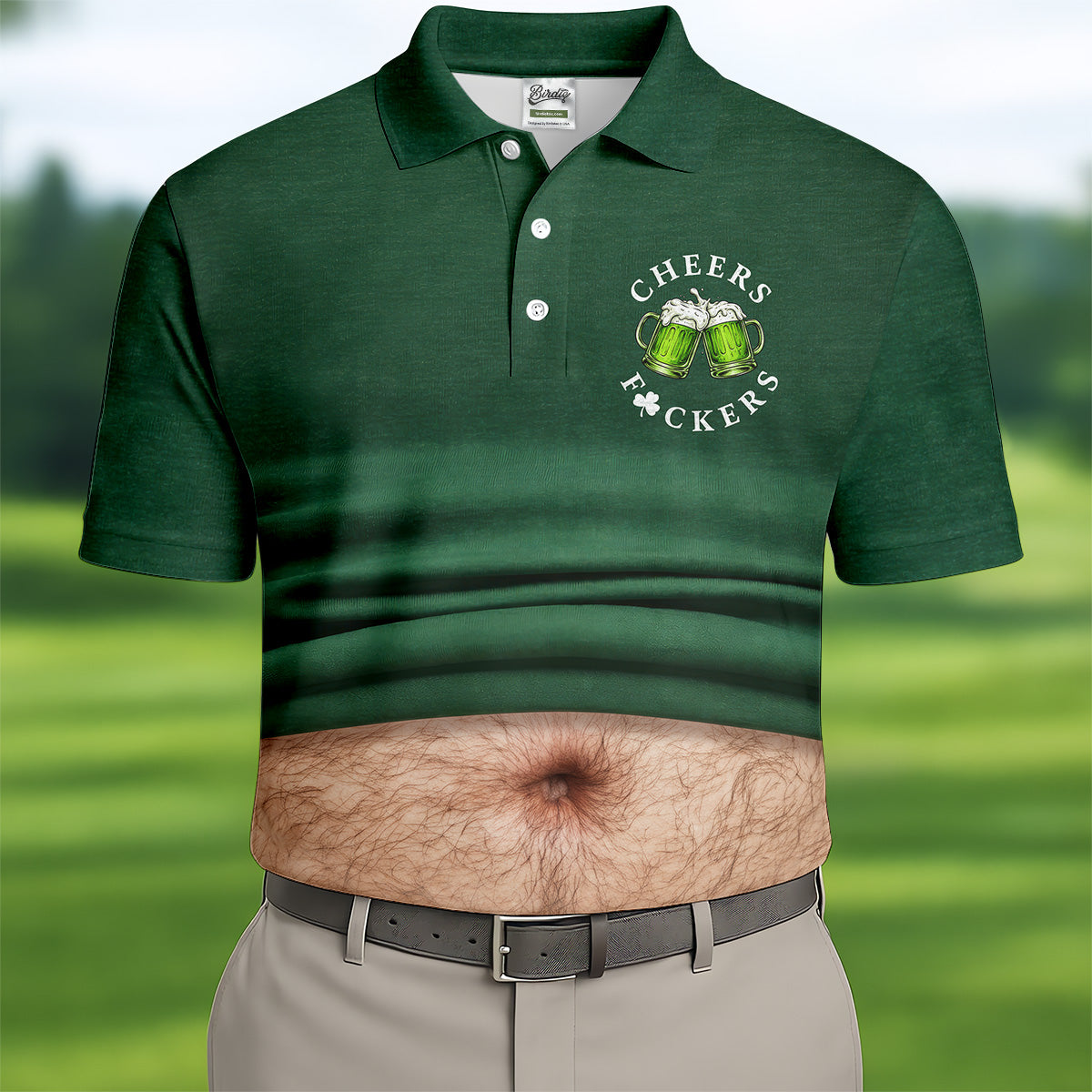 St Patrick's Day Cheers Men's Funny Golf Shirts, Polo Shirts For Men, Golf Shirts For Men