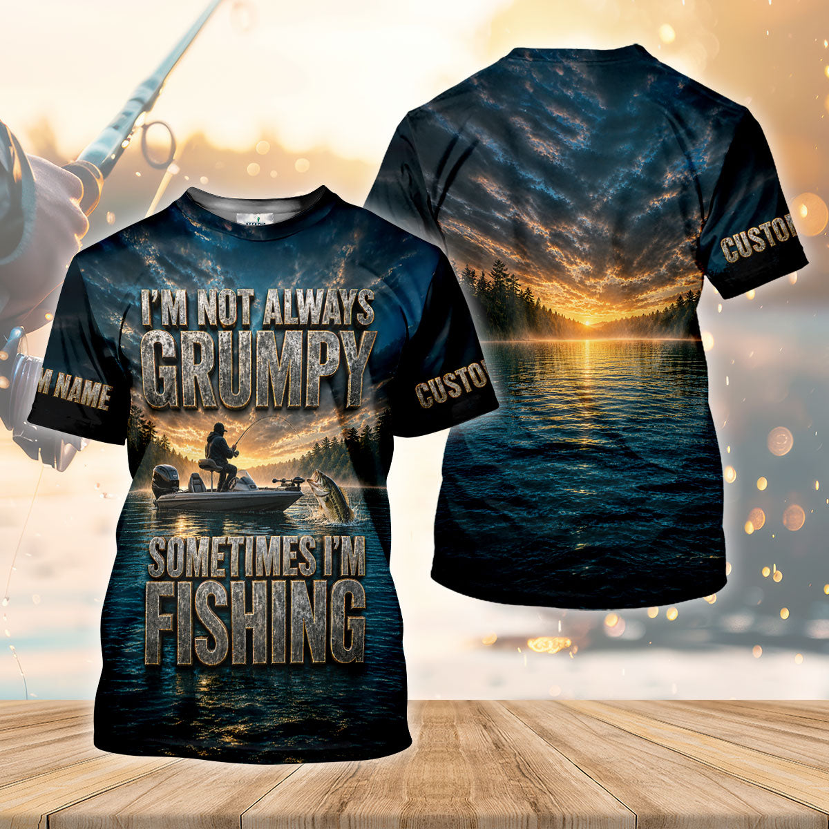 Im Not Always Grumpy Sometimes Im Fishing UPF Shirt, Fishing Shirts For Men, Fishing Shirt