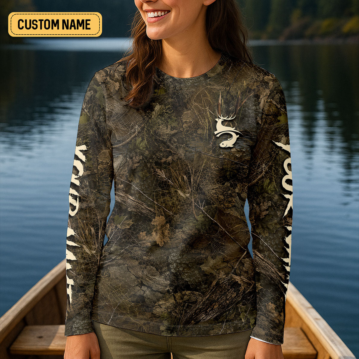 Rod In One Hand Rifle In The Other Fishing UPF Shirt, Fishing Shirts For Women, Hunting Shirt