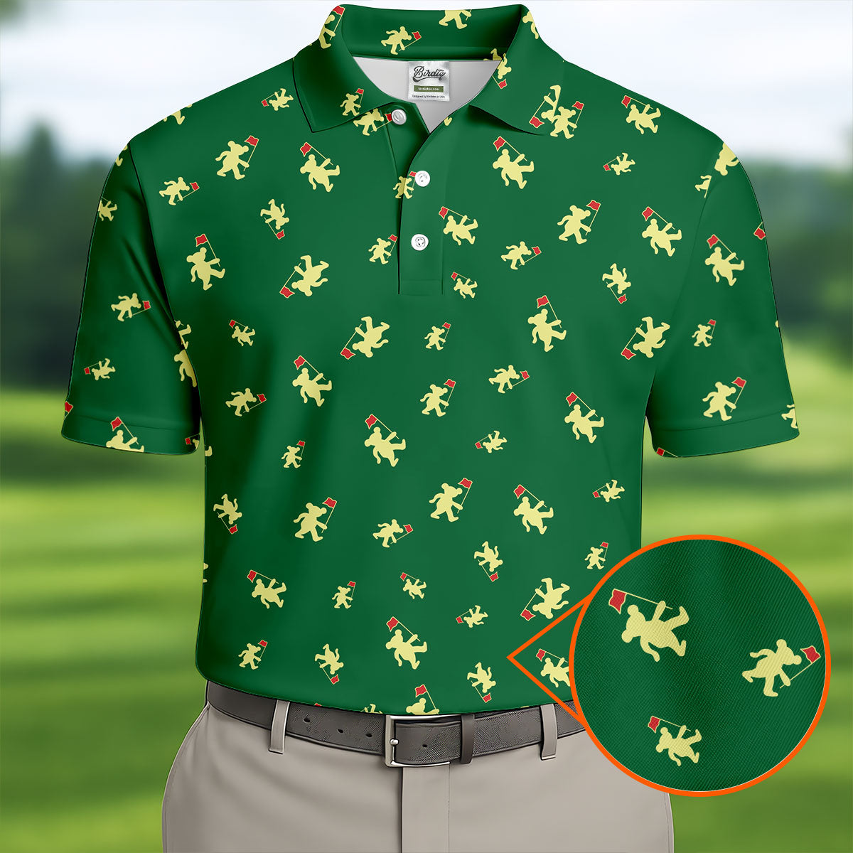 Dancing Bear Golf Tournament Shirt, Golf Shirts For Men, Polo Shirts For Men, Golf Gift For Men