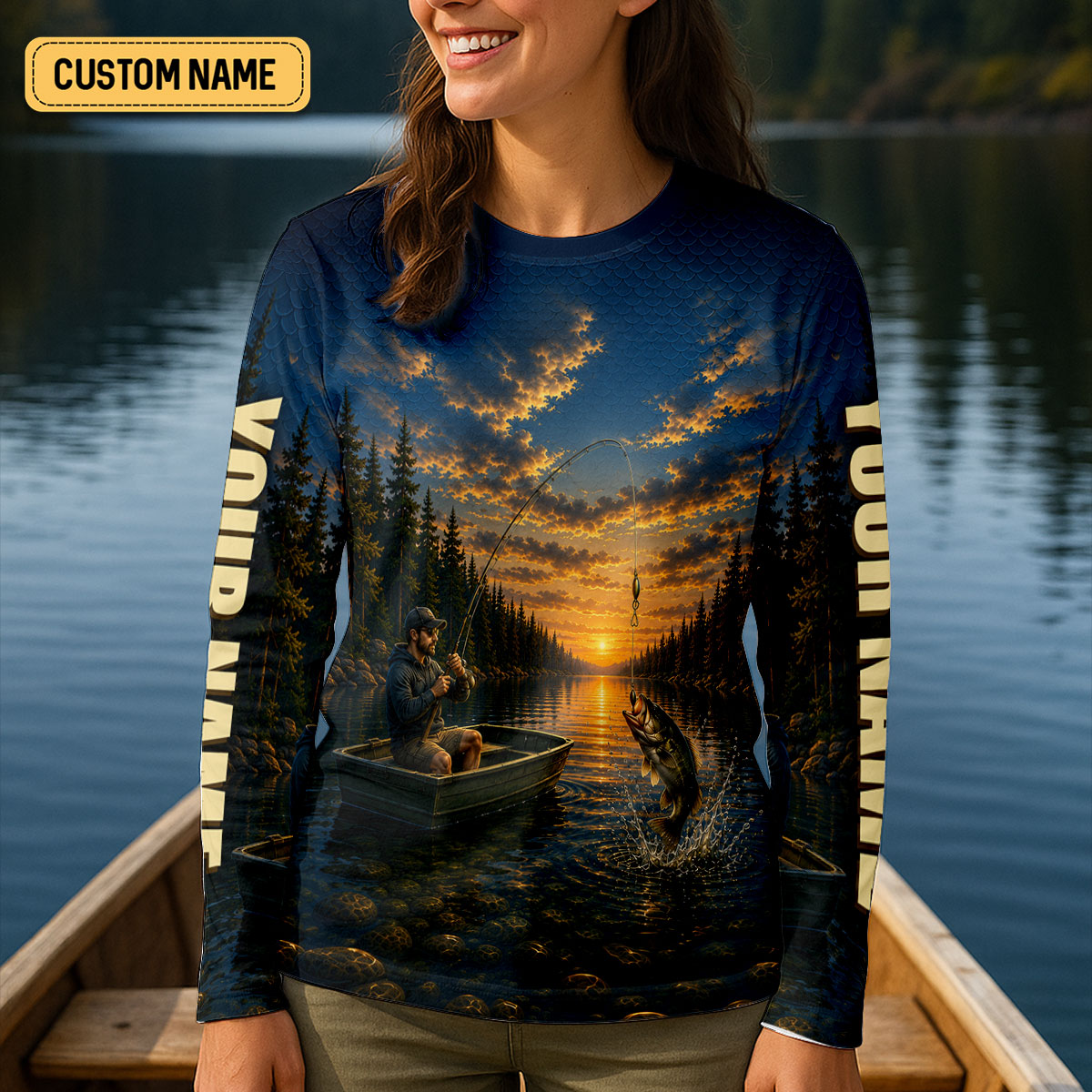Go Fish Yourself Funny Bass Fishing UPF Shirt, Fishing Shirts For Women, Fishing Apparel