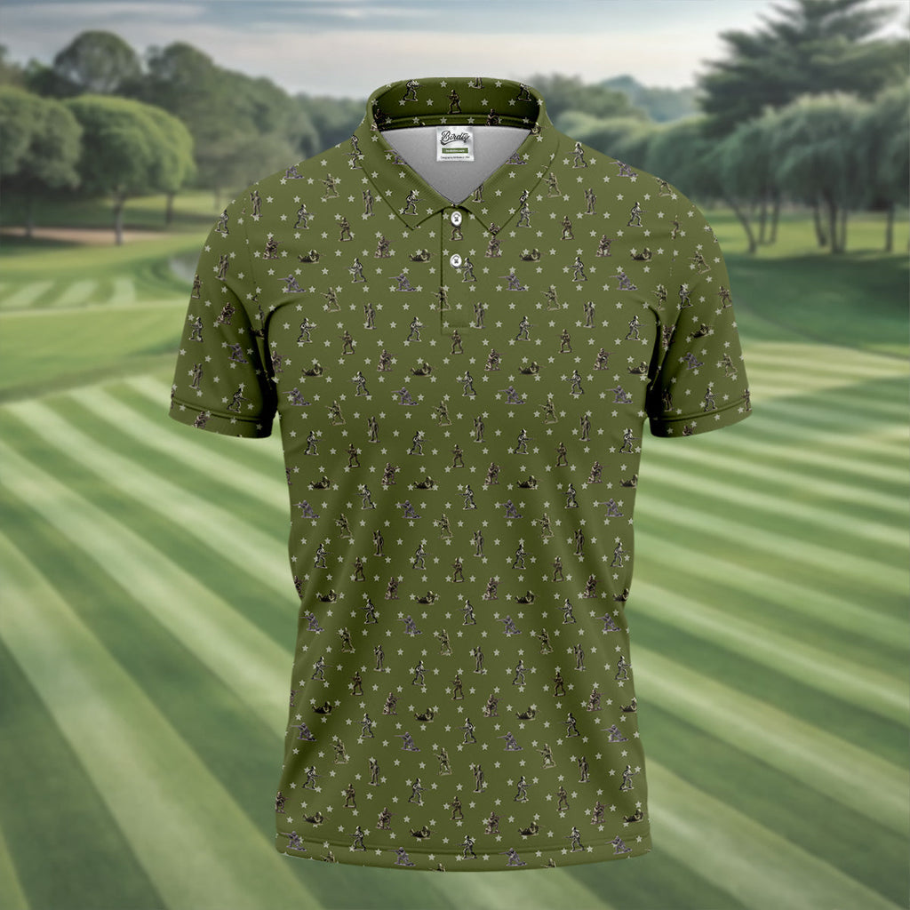 Veteran Green Golf Tops For Men, Polo Shirts For Men, Gift For Veteran, Veterans Day Gift