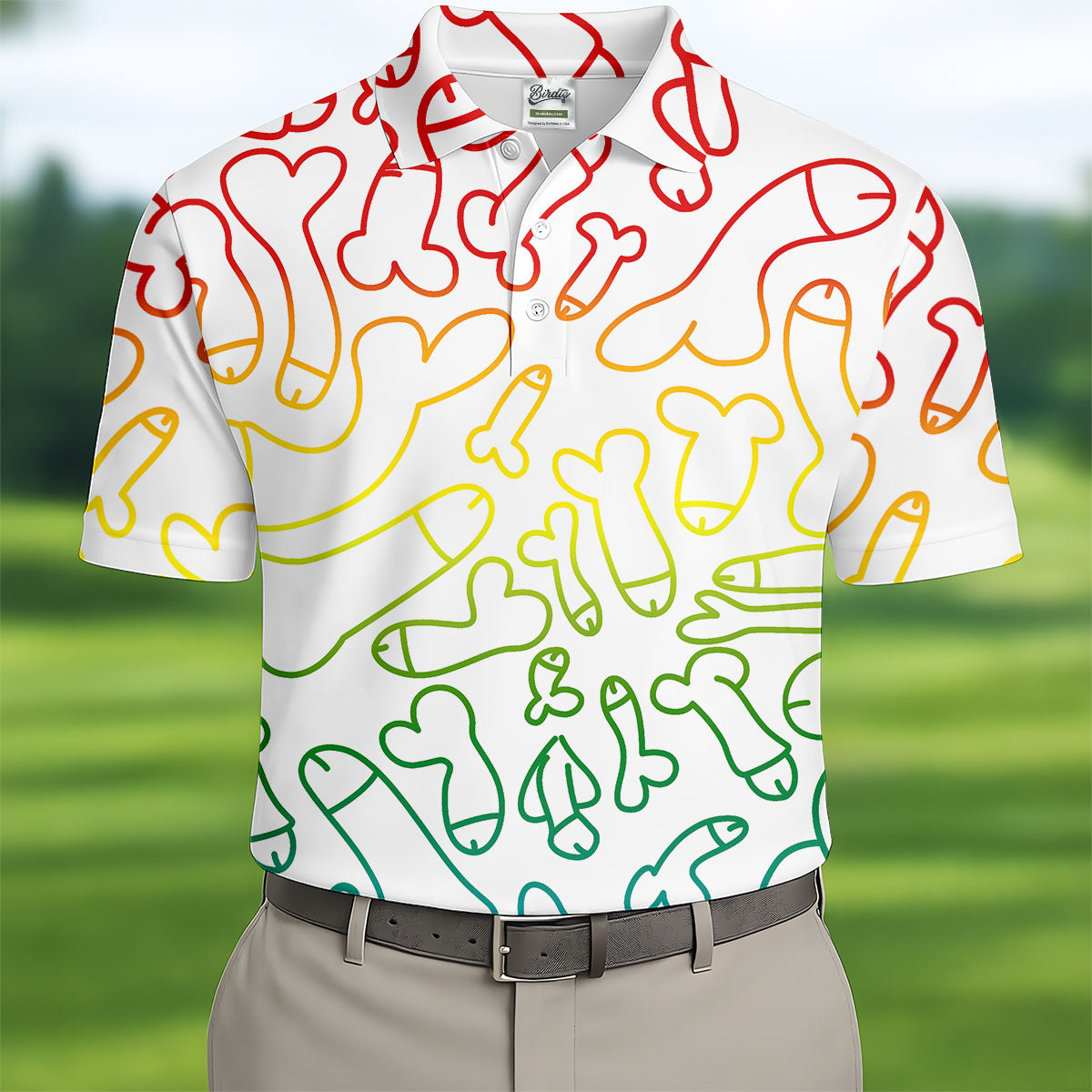 Dirty Humor White Golf Shirt, Fun Golf Shirts For Men, Golf Gift For Men, Golf Shirts For Men