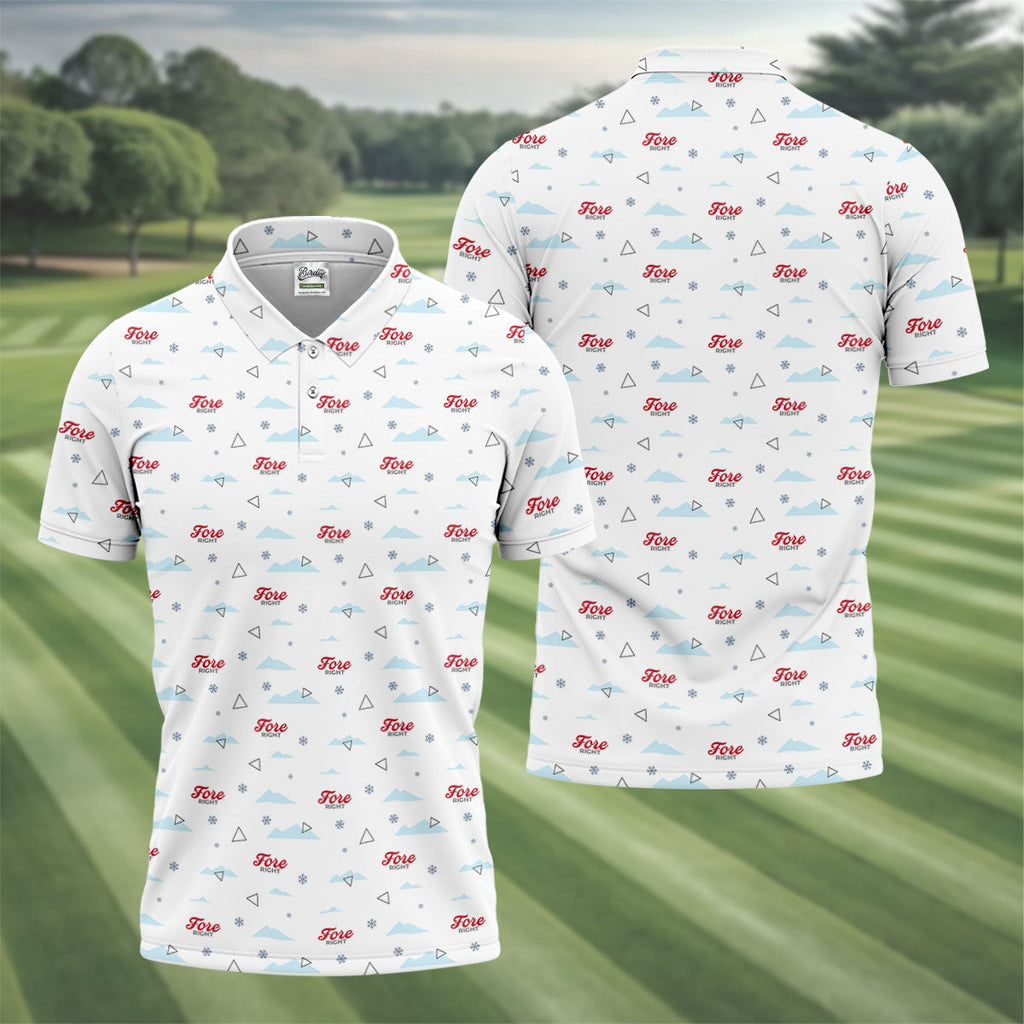 Fore Right Men's Funny Golf Shirts, Golf And Beer Polo ShirtFor Men, Golf Shirts For Men