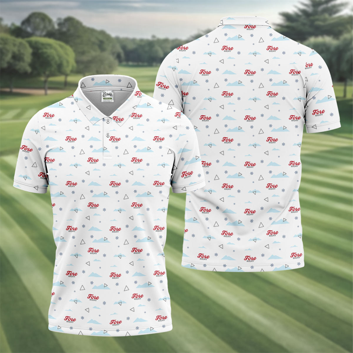Fore Right Men's Funny Golf Shirts, Golf And Beer Polo ShirtFor Men, Golf Shirts For Men