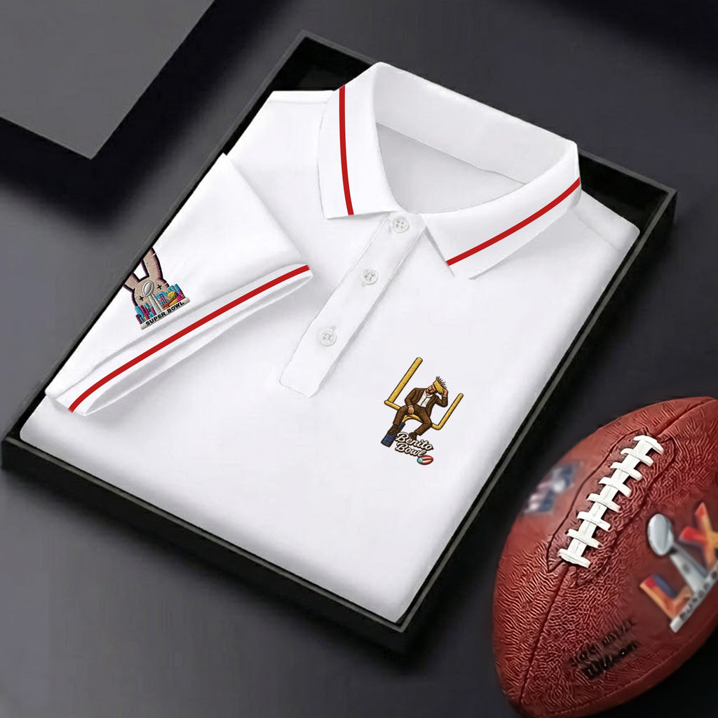 Bad Bunny Benito Bowl Sport Polo, Gift Ideas For Football Fans, Game Day Football Theme Bad Bunny Shirt