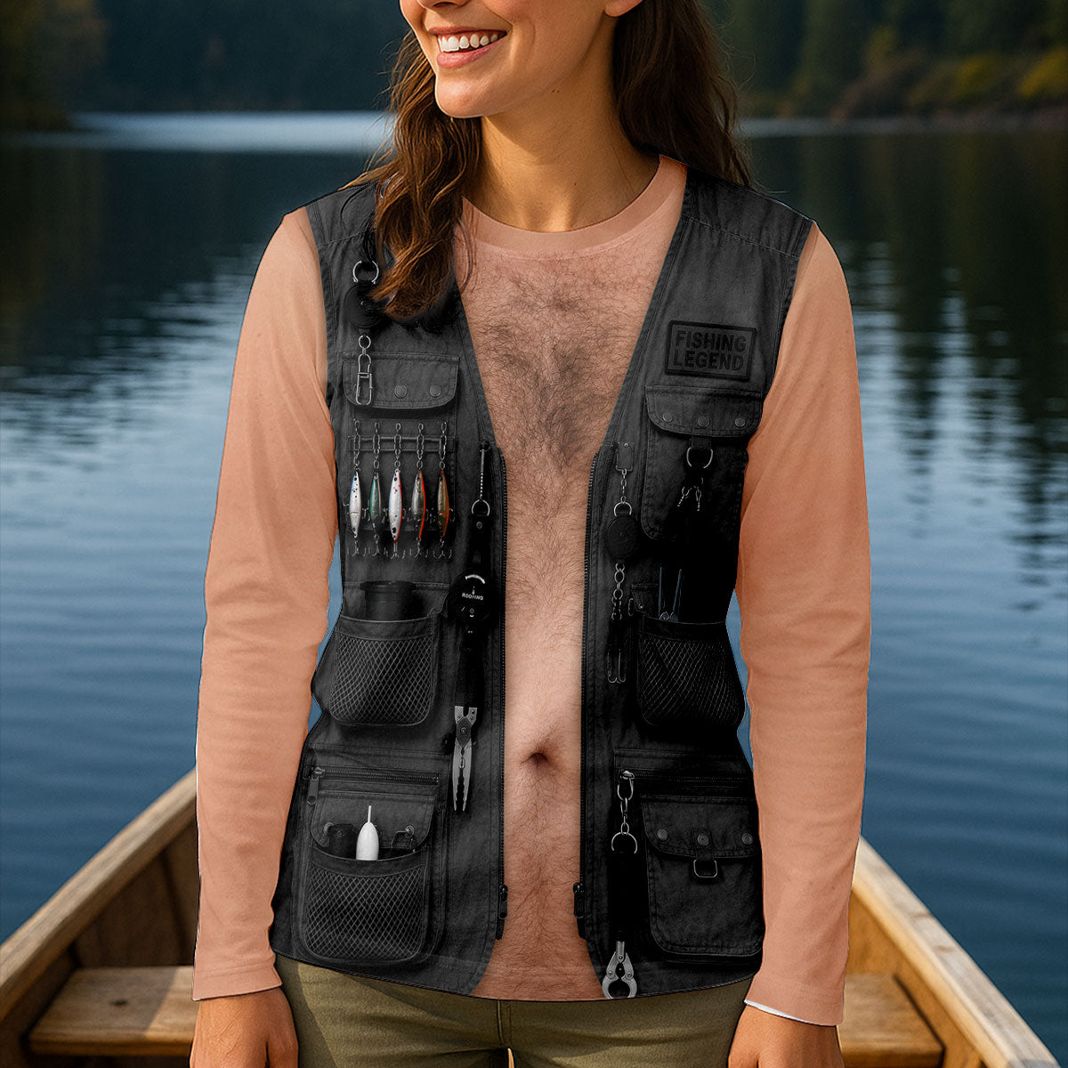 The Man The Myth The Fishing Legend UPF Shirt, Womens Fishing Shirt, Fishing Shirts